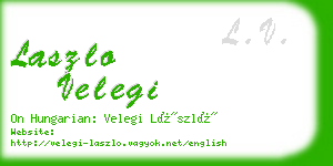 laszlo velegi business card
